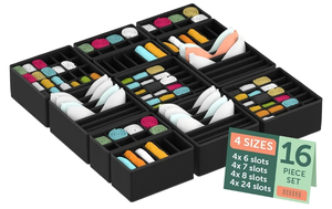 lot 7429058 image: 16-Piece Drawer Organizer Set with Multiple Compartments