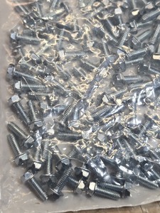 lot 7429076 image: 8-32x12 Zinc Slot Hex Wash Head Screws - 100 Pack