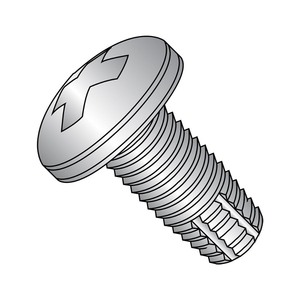 lot 7429079 image: Small Parts 3116FPP188 18-8 Stainless Steel Thread Cutting Screw, Plain Finish, Pan Head, Phillips Drive, Type F, 516-18 Thread Size, 1 Length (Pack of 5)