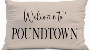 lot 7429093 image: Knibeo Welcome to Poundtown Pillow Covers - Couples Bedroom Decor, Poundtown Bedroom Decor Pillows Cover 12x20, Funny Throw Pillows for Adults(12x20, Tawny)