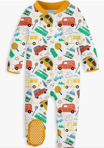 lot 7429144 image: uideazone Baby Girls Footed Pajamas Zip-Front One-Piece Sleeper Non-Slip Footie Cute Pattern Jumpsuit PJs 0-12 Month