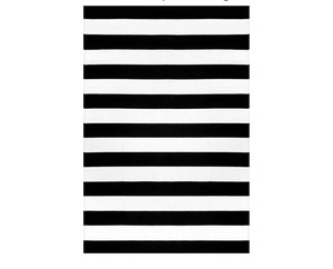 lot 7429173 image: KOZYFLY Black and White Striped Area Rug 3x5 Ft and 4x6 Ft