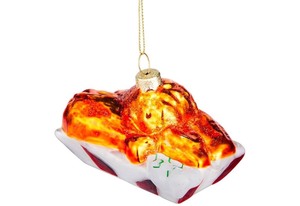 lot 7429192 image: JOIEDOMI Hot Chicken Wings Food Blown Glass Small Funny Mini Christmas Ornaments for Christmas Tree Hanging Ornament Christmas Decorations Indoor, Xmas Christmas Party Favors Supplies Cute Presents