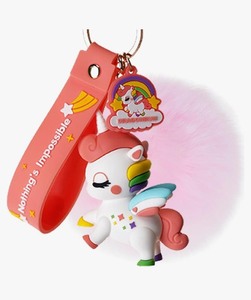 lot 7429199 image: Cute Keychain Gift - Pom Pom Keychain Kawaii Accessories Key Chain Backpack Charms Car Keys Keychain for Kids Girls