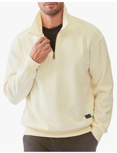 lot 7429217 image: JMIERR Mens Quarter Zip Waffle Sweatshirts Casual Long Sleeve Solid Color Geometric Texture Pullover Knit Polo Sweatshirt LARGE