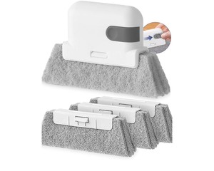 lot 7429248 image: Window Sill Cleaner Tool, Multifunction Groove Cleaning Brush for Household Use, 3 in 1 Window Sliding Door Track Cleaner, Sill, Tile Lines, Shutter, Car Vents, Small Spaces Clean Kit