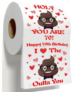 lot 7429322 image: 70th Birthday Toilet Paper, 70th Birthday Gifts for Him & Her, 70th Birthday Decorations for Her & Him, 70th Birthday Decorations or Gifts for Women & Men, 70th Birthday Party Favors