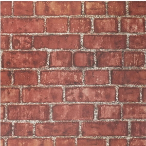 lot 7429337 image: Decoroom RedOrange Brick Wallpaper Peel and Stick, Vintage Faux Brick Wallpaper for Fireplace Stick on Wallpaper, Self-Adhesive Textured Waterproof Contact Paper for Walls Decoration 17.7 in X 118 in