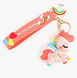 lot 7429341 image: MICHATI cute keychain, unicorn keychain, kids keychain, cartoon keychain, kuwaii keychain