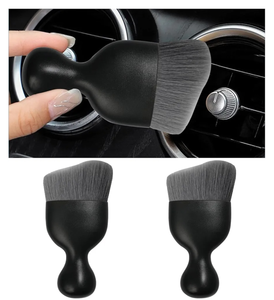 lot 7429408 image: 2PCS Car Interior Dust Brush, Soft Scratch Free Auto Detailing Brushes, Universal Vehicle Interior Cleaning Tool for Automotive Dashboard, Air Vents, Leather (Gray)