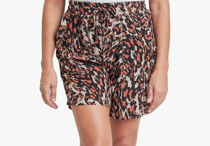 lot 7429415 image: Royalty For Me Womens Womens Printed Elastic Waistband High Rise Linen Shorts