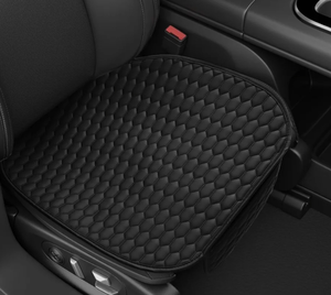 lot 7429416 image: Car Seat Cushion Black, Faux Leather Waterproof and Comfortable Seat Protector, Front Bottom Car Seat Covers with Storage Bag, Suitable for Most Vehicles or Office and Home Seats - 2 Pieces