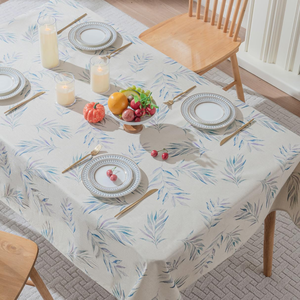 lot 7429451 image: Annas Whimsy Fall Green Leaves Tablecloth,Decorative Rectangular Tablecloth for Thanksgiving Indoor Outdoor Dinning Party Decoration,52�70 Inch.