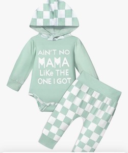 lot 7429477 image: MIGU Baby Boy Clothes Fall Winter Letter Print Long Sleeve Hoodies Romper  Long Pants Infant Boy Clothes 2 Piece Outfit