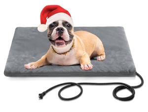 lot 7429486 image: Pet Heating Pad Indoor, Waterproof Dog Heating Pad for Feral, Cat Heating Pad Indoor with Multiple Size& Chew Resistant Cord, Heated Dog Bed