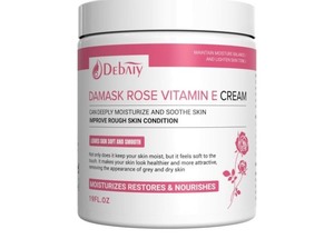 lot 7429495 image: Damascus Rose Vitamin E Hydration Cream - Gentle Moisturizer for Face and Body and Hand (19FL.OZ)