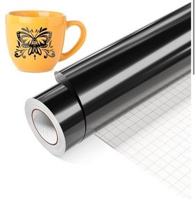 lot 7429502 image: Black Permanent Vinyl, Black Vinyl for Cricut, 12 x 15 FT, Black Permanent Vinyl for Cricut Machine, Home Decal, Car Decal, Scrapbooking, Signs, Decor Sticker