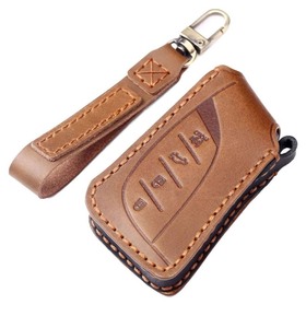 lot 7429511 image: EASYANT Leather Car Key Fob Cover for Lexus 2021-2023 ES RX Compatible with New Lexus LS NX Key Shell Case Brown