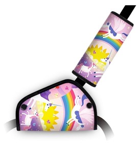 lot 7429526 image: Kids Seat Belt Adjuster and Cover - Seat Belt Cushion for Children-Comfortable, Soft, Breathable, Anti-Strangulation Neck Protection, Unicorn