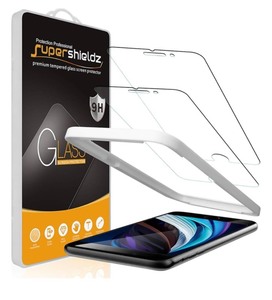 lot 7429542 image: Supershieldz (2 Pack) Designed for iPhone SE (2022, 3rd Gen)  iPhone SE (2020, 2nd Generation)  iPhone 87 (4.7 Inch) Tempered Glass Screen Protector, Anti Scratch, Bubble Free