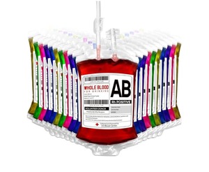 lot 7429571 image: 20 Pack Halloween Blood Bags, Reusable Blood Bags Pouches, 12 FL Oz Blood IV Bags Containers for Halloween Props, Halloween, Vampire, Zombie, Medical, Nurse Party Favors