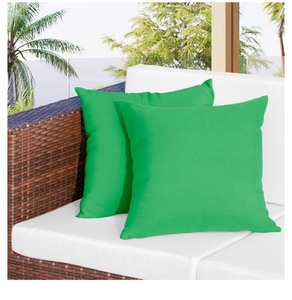 lot 7429588 image: Easy-Going 20x20 inch Pack of 4 Outdoor Waterproof Pillow Covers Only Patio Throw Pillowcase Green
