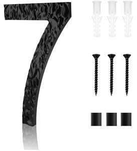 lot 7429604 image: 8 Inch House Numbers for Outside,Modern Floating Black House Numbers,Address Numbers,Bump Mapping Design,Acrylic Material,911 Visibility Signage (7)