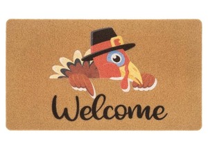 lot 7429633 image: Thanksgiving Fall Welcome-Doormat Outdoor Entrance Coir-Non-Slip Turkey Fashionable-Mats Happy Harvest Indoor Entryways Decor