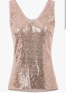 lot 7429640 image: GRACE KARIN Womens Sleeveless Sparkle Sequin Tops Asymmetrical Neckline Sexy Club Tank Top M