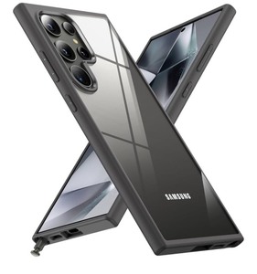 lot 7429651 image: ORNARTO Compatible with Samsung Galaxy S24 Ultra Case, Clear Back with Colored Trim Phone Bumper Cover, Slim Protective Phone Case Full Cover for Samsung S24 Ultra 6.8�� -Gray