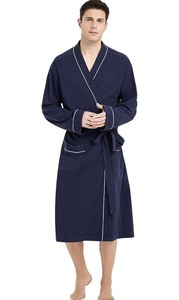 lot 7429665 image: U2SKIIN Mens 100% Cotton Robe Lightweight Knit Bathrobe��s