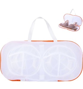 lot 7429670 image: Bra Wash Bags for Laundry, Large Lingerie Underwear Brassiere Bag Set for Washing Machine With Zipper for Women Laundry Storage Washing Delicates (17L x 9W x 2H)