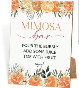 lot 7429723 image: Citrus Mimosa Bar Sign,Bridal Shower Decorations,Wedding Shower Decorations,Bubbly Bar Sign,Mimosa Bar Supplies,for Wedding Engagement Birthday Party,Bachelorette Party,14