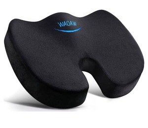 lot 7429724 image: WAOAW Seat Cushion, Office Chair Cushions Butt Pillow for Car Long Sitting, Memory Foam Chair Pad for Back, Coccyx, Tailbone Pain Relief, Gifts for Men Women (Black)