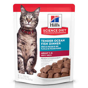 lot 7429736 image: CASE OF 24 Hill s Science Diet Wet Cat Food Pouches Adult 2.8 oz Pouch 24 Pack