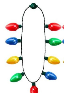 lot 7429747 image: JOYIN Christmas LED Light Up Bulb Necklaces 9 Bulbs LED Necklaces Holiday Costume Accessories for Christmas Xmas Party Favor Party Supply