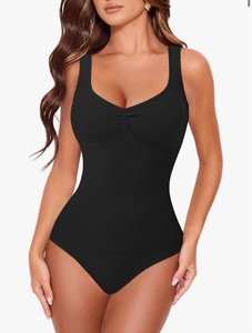 lot 7429756 image: Shapewear Bodysuit Tummy Control Ruched Sweetheart Neck Seamless Butt Lifting Body Shaper for Women