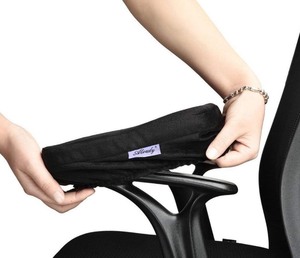 lot 7429779 image: Aloudy Ergonomic Memory Foam Office Chair Armrest Pads, Comfy Gaming Chair Arm Rest Covers for Elbows and Forearms Pressure Relief(Set of 2), Stretch Fit, Black
