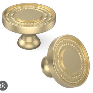 lot 7429796 image: Cabinet Knobs Round Knurled Gold Dresser Knobs for Kitchen Bathroom Closet Dresser Hardware (10 Pack)