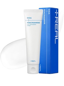 lot 7429798 image: PLUSREAL Cica  Niacinamide Cream, Redness Relief & Skin Barrier Repair Cream for Dry and Sensitive Skin��Korean Skincare��Fragrance Free��Vegan��Centella asiatica Cream with Niacinamide, 2.02 fl.oz.