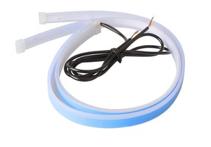 lot 7429872 image: Car Headlight LED Strip, TEKSHINNY 2Pcs 24 Inches Flexible Car LED Strip Lights Dual Color Red Turn Signal Yellow Lights Waterproof Car Daytime Running Light Strip for Truck SUV