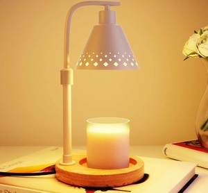 lot 7429890 image: Metal Candle Warmer Lamp, Dimmable Electric Candle Warmer Melter, Adjustable Height & Heat Jar Fragrance Candle Holders for Home Decoration Gift, Grey White