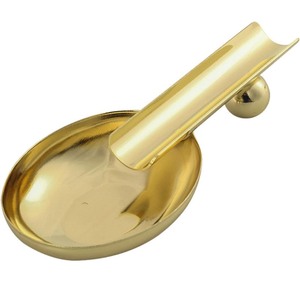 lot 7429901 image: Cigar Ashtray Portable Travel Cigar Ashtrays Creative Stainless Steel Spoon Ashtrays for Gift Home Office (Gold)