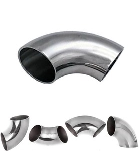 lot 7429905 image: 90 Degree Mandrel Bend Elbow OD 1.5, Thickness 14GA. 075�� Wall Material SS304 Suitable for Car Modified Exhaust Elbow 90 Bend, Stair Handrail etc - 1 piece