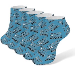 lot 7429917 image: Got to See All Cool Bands 5 Pairs of Ankle Socks Low Cut No Show Sock with Funny Pattern for Men Women