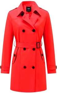 lot 7429920 image: GGleaf Womens Trench Coat Double-Breasted Water Repellent Classic Overcoat Slim Outerwear Coat with Belt