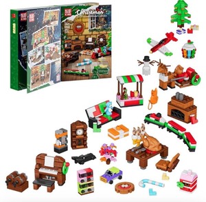 lot 7429921 image: Advent Calendar 2024 Christmas Toys Building Sets, Countdown Calendar with 24 Surprises Blocks Models, Happy New Year Gifts for Kids Adults Aged 14, 10164 (694 Pieces)