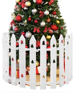 lot 7429927 image: 16 Fence for Christmas Tree,Extra Large 36pcs White Picket Fence for Chirstmas Tree,Plastic Christmas Tree Fence for Pets,Christmas Tree Fence for Kids,Craft Christmas Tree Patterns(16 Hx5 W Each)