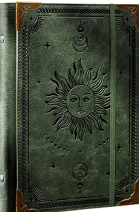 lot 7429936 image: PU Leather A5 Binder Journal 240 Pages Refill Paper Include 8 Ring Refillable Journal Planner 20 Holes Loose Leaf Paper Applicable, Binders Notebook 5.7��x8.3��, Green