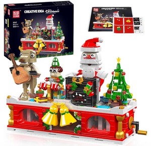 lot 7429959 image: Mould King 10162 Christmas Party Band Building Blocks Architecture Model 1045 Parts Clamp Blocks Kit Gift for Girls and Boys from 8 Years, Santa Claus Christmas Tree Decoration